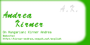 andrea kirner business card